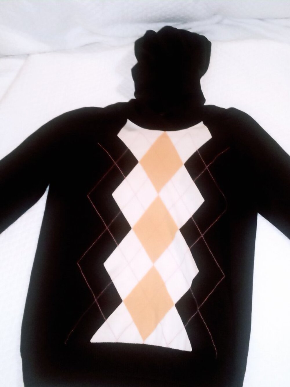 J Crew Argyle Sweater Hoodie